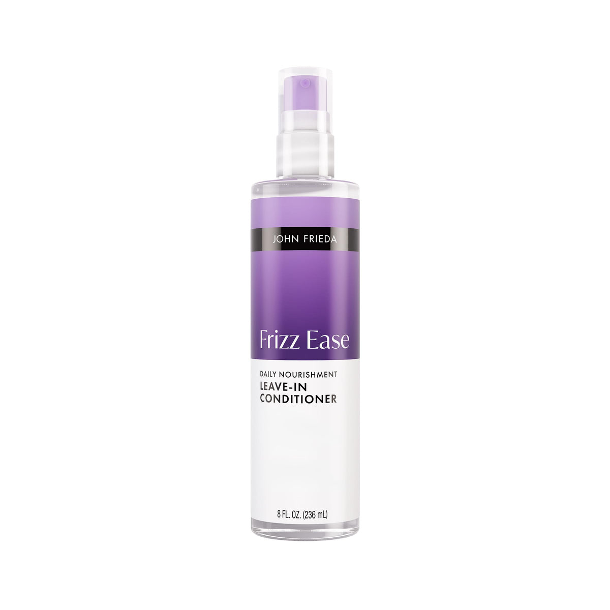 John Frieda Frizz Ease Daily Nourishment leave-in bottle front view with sleek packaging
