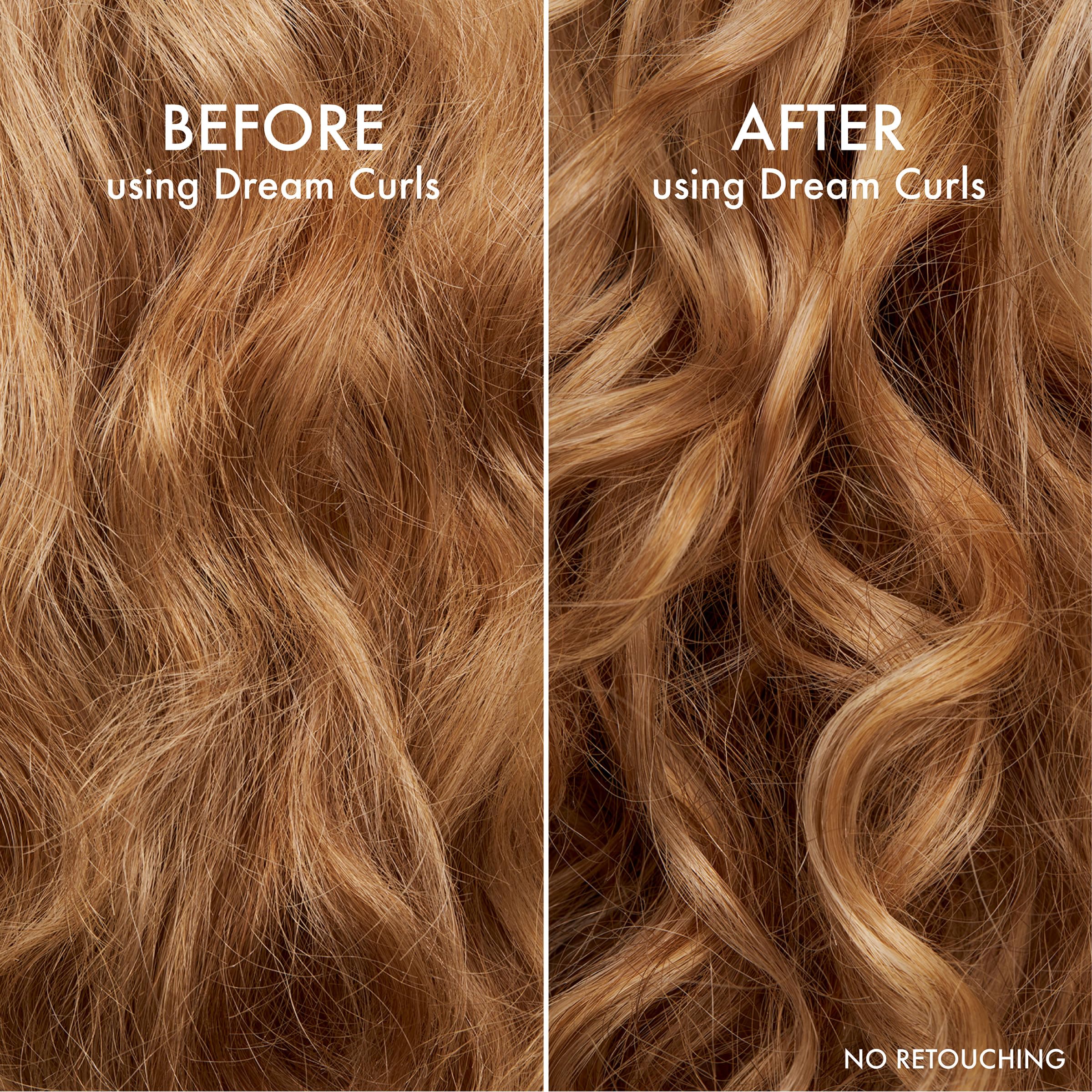 John Frieda Dream Curls Mousse Abyssinian and Rose Hip oil label