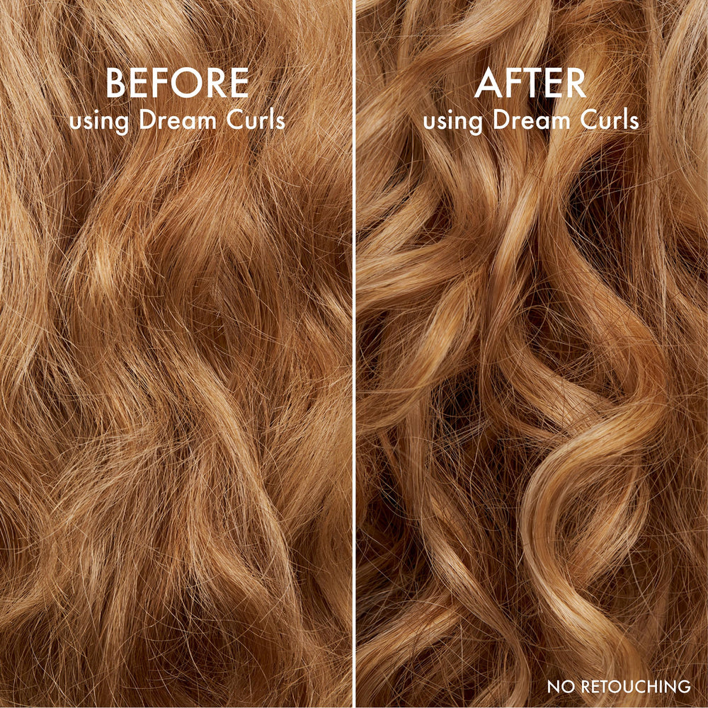 Hair being blow-dried with a diffuser after Dream Curls mousse