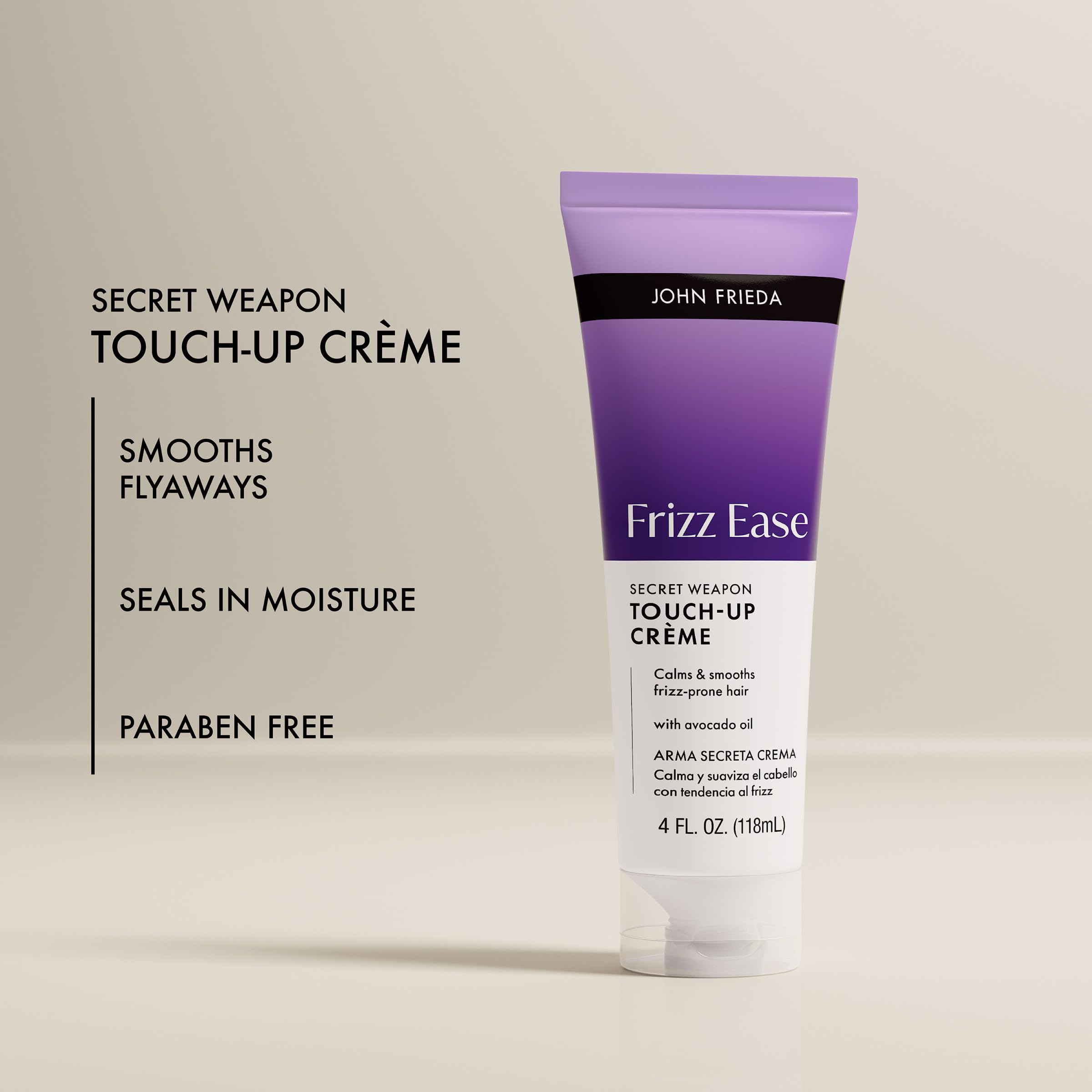 Dry hair routine applying the crème through ends with John Frieda.