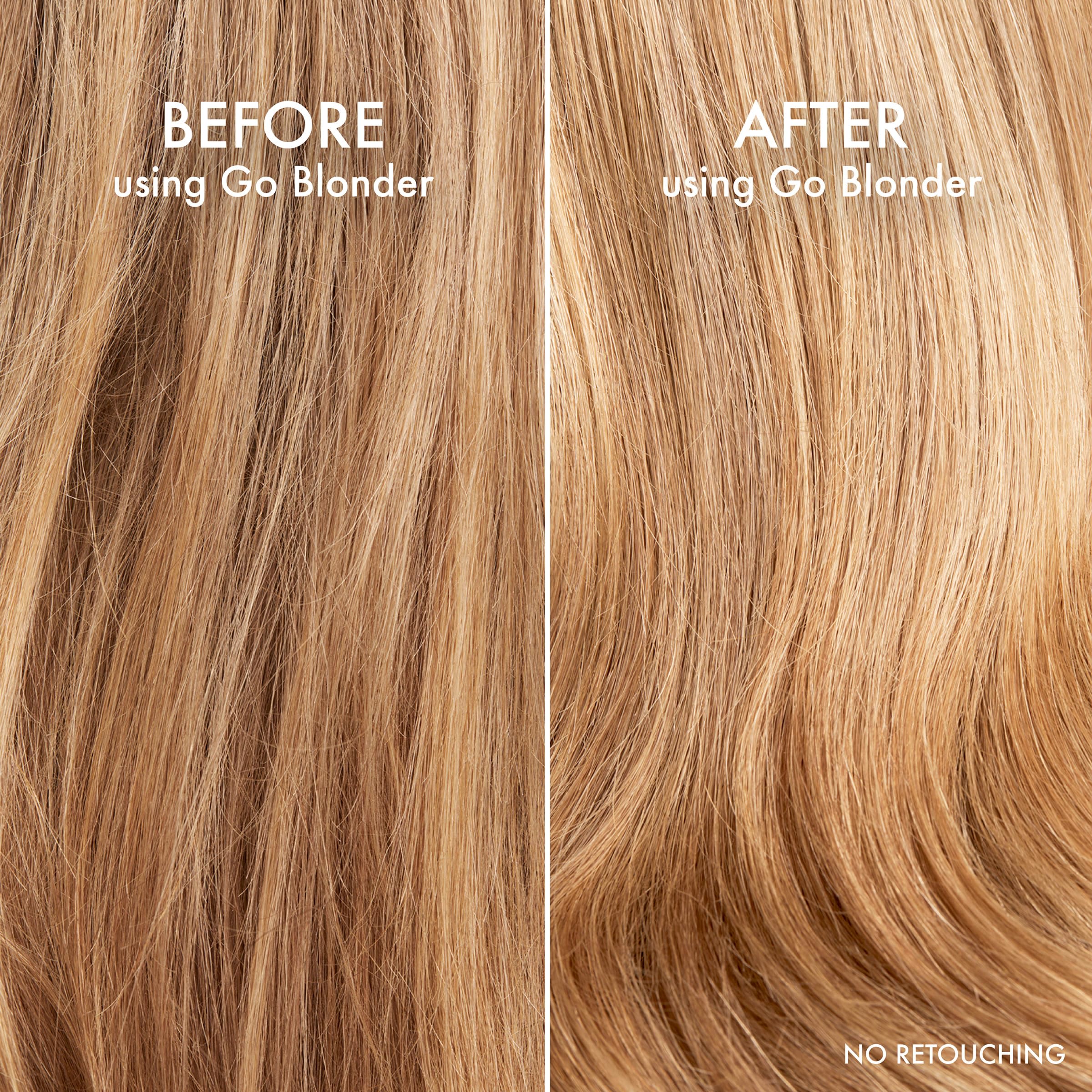 John Frieda Go Blonder citrus blend ingredient diagram emphasizes brightness