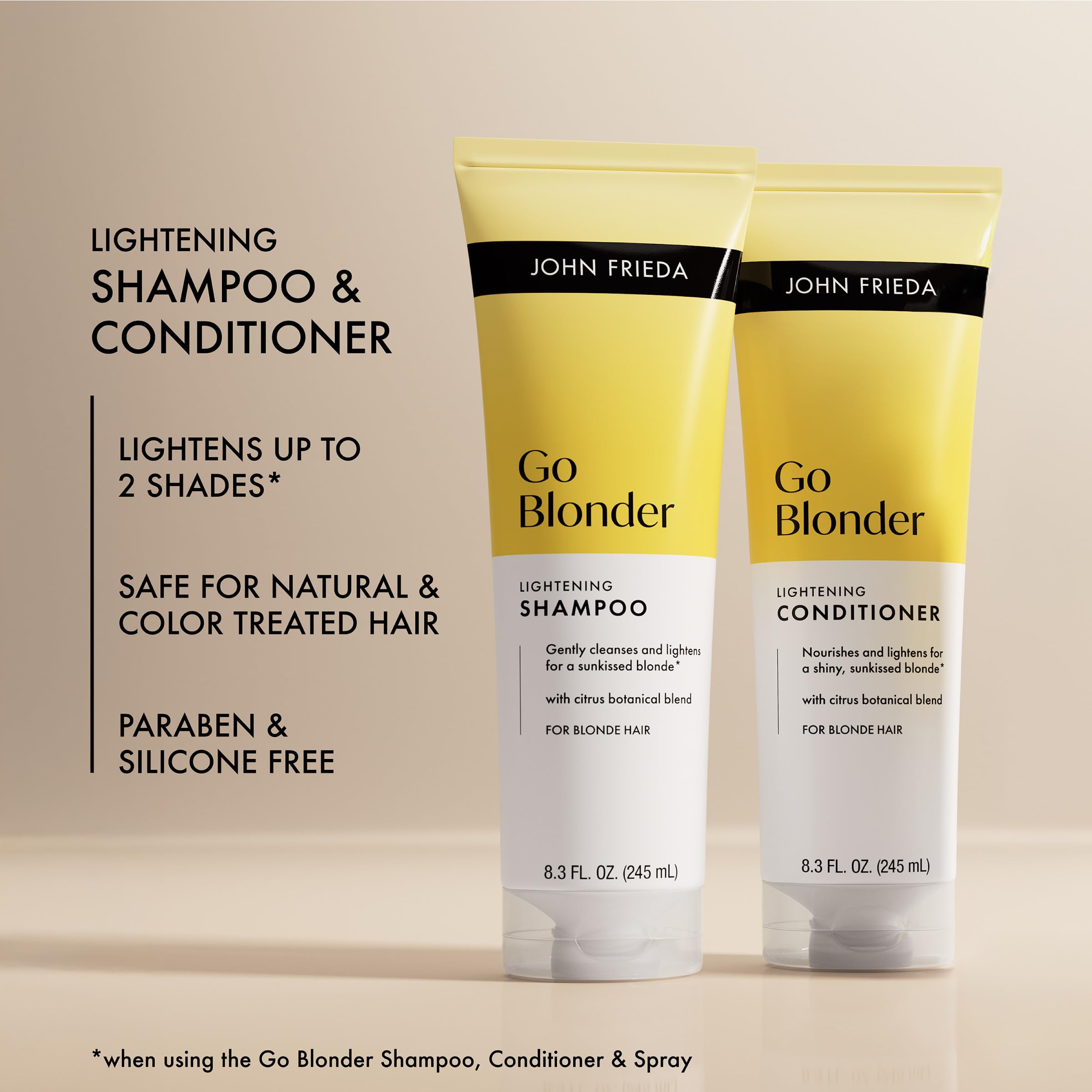 John Frieda Go Blonder Conditioner texture swatch highlights hydration and brightness