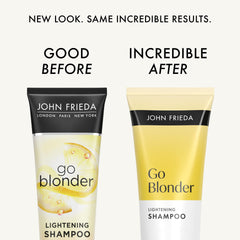 John Frieda Go Blonder Conditioner tube provides nourishing lightening