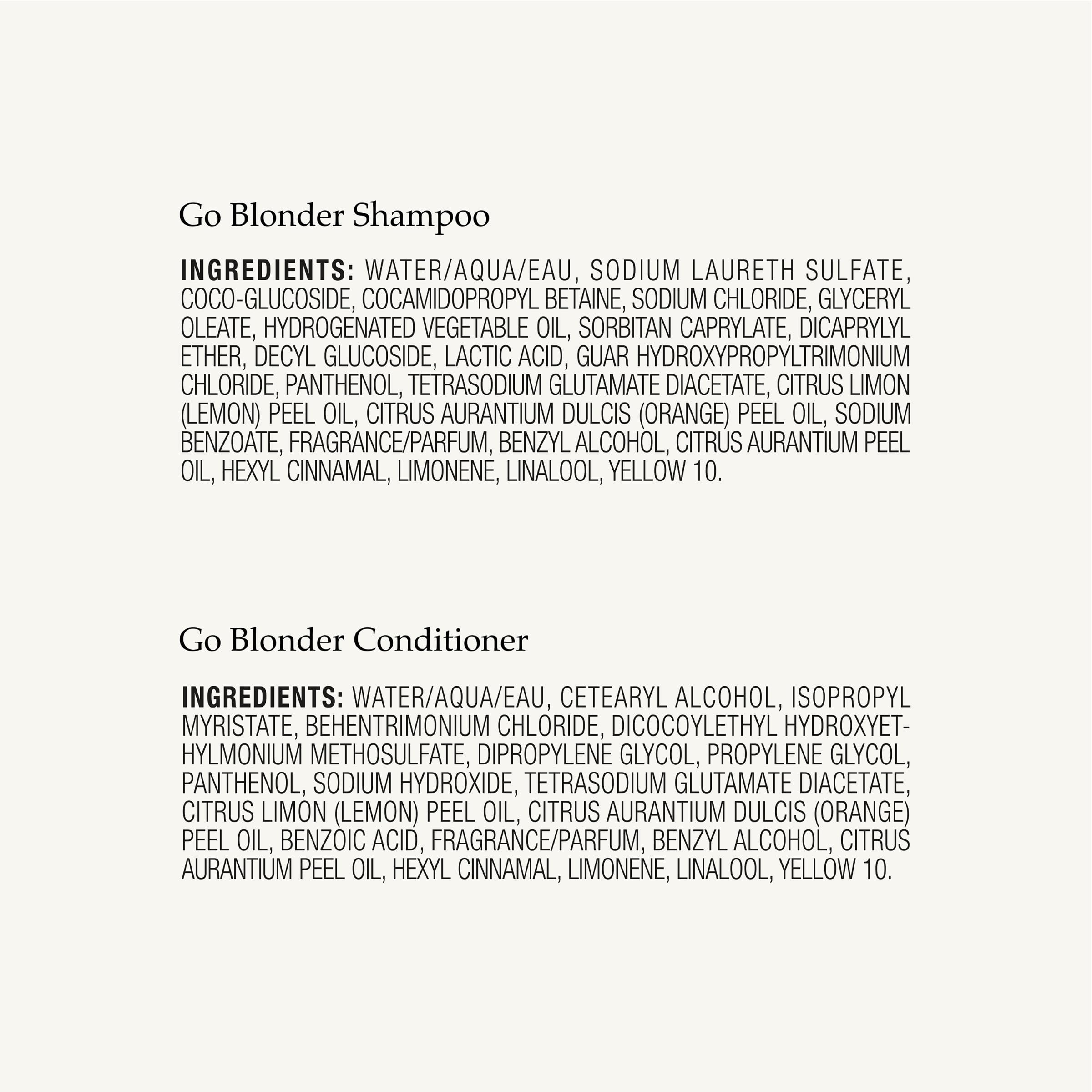 John Frieda Go Blonder suitable for natural and color-treated blonde hair