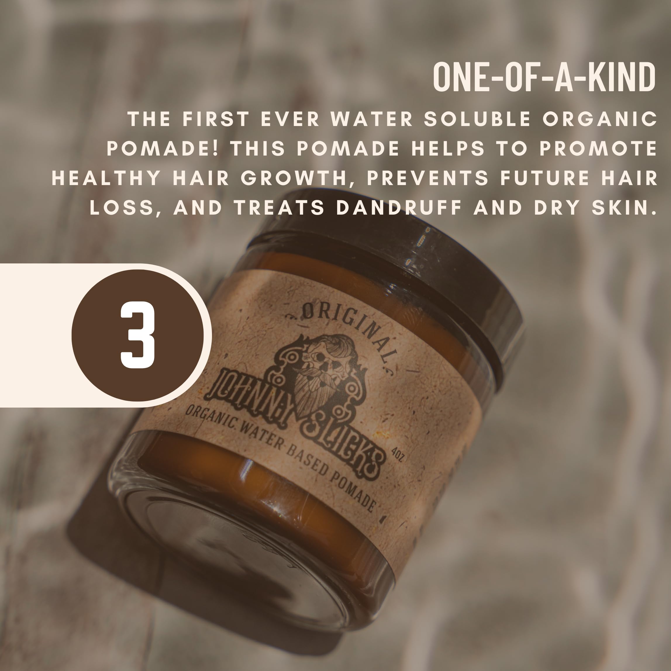 USA-made, veteran-owned Johnny Slicks grooming brand.