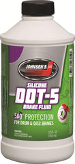 Johnsen's 7012-6 silicone DOT-5 brake fluid bottle for drum and disc brakes with low water absorption
