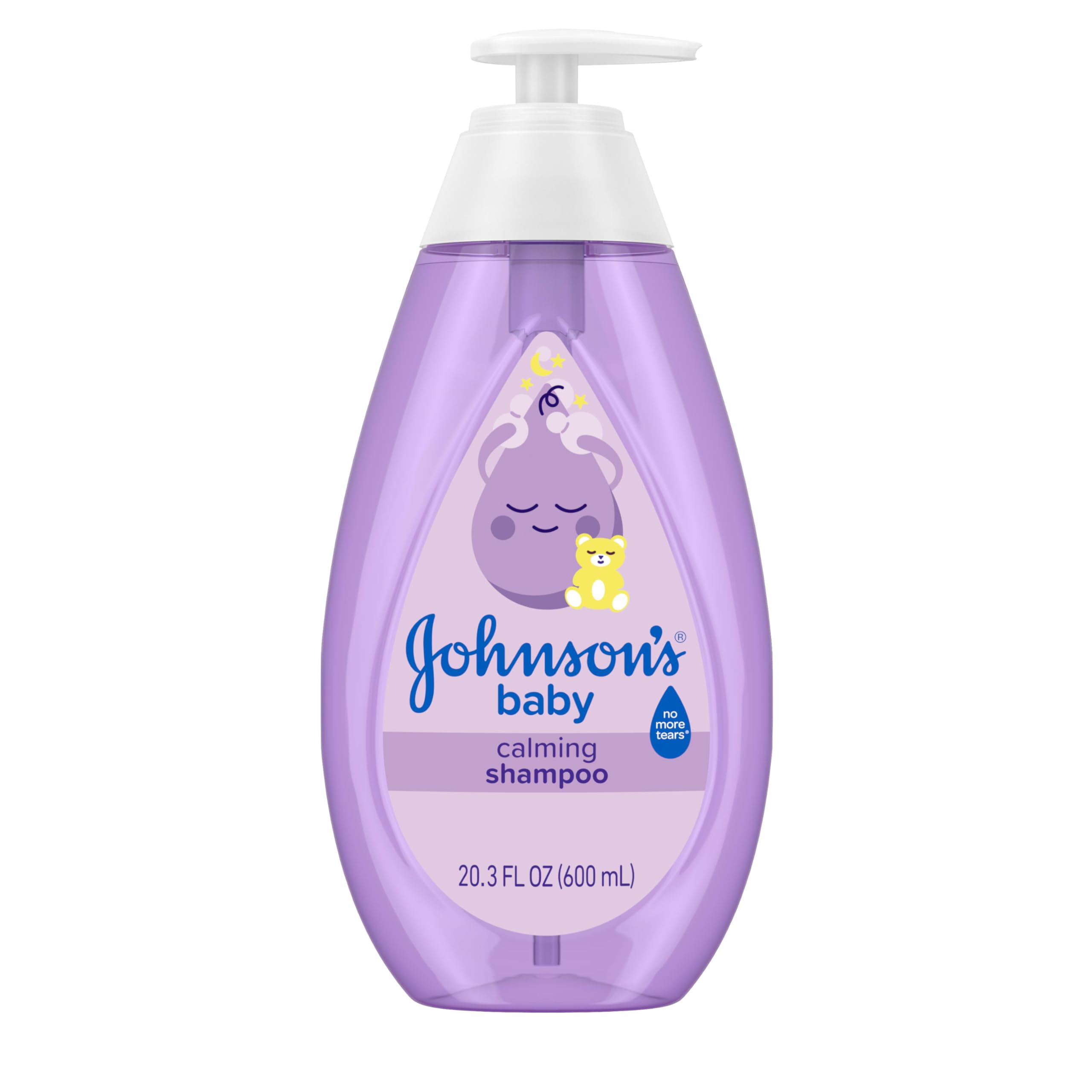 Johnson's Baby Calming Shampoo bottle for gentle cleansing of delicate hair