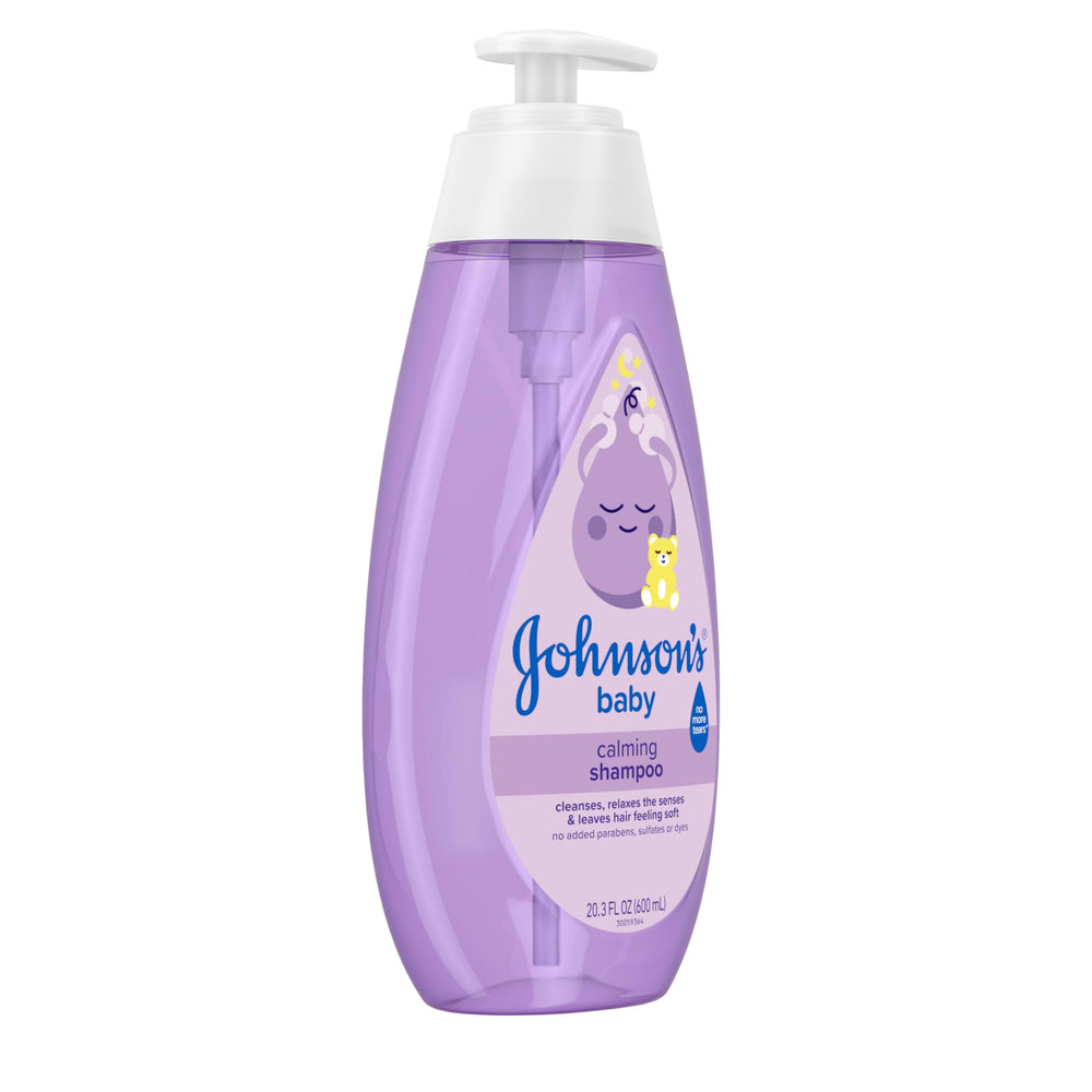 Rich lather from Johnson's Baby Calming Shampoo softens hair