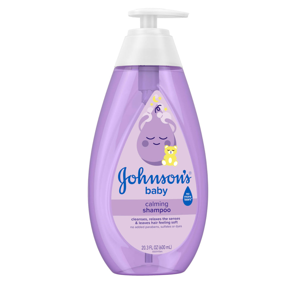 Dermatologist-tested Johnson's Baby Calming Shampoo for comfort