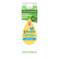 Johnson's Baby Head-To-Toe refill pack for gentle newborn cleansing.