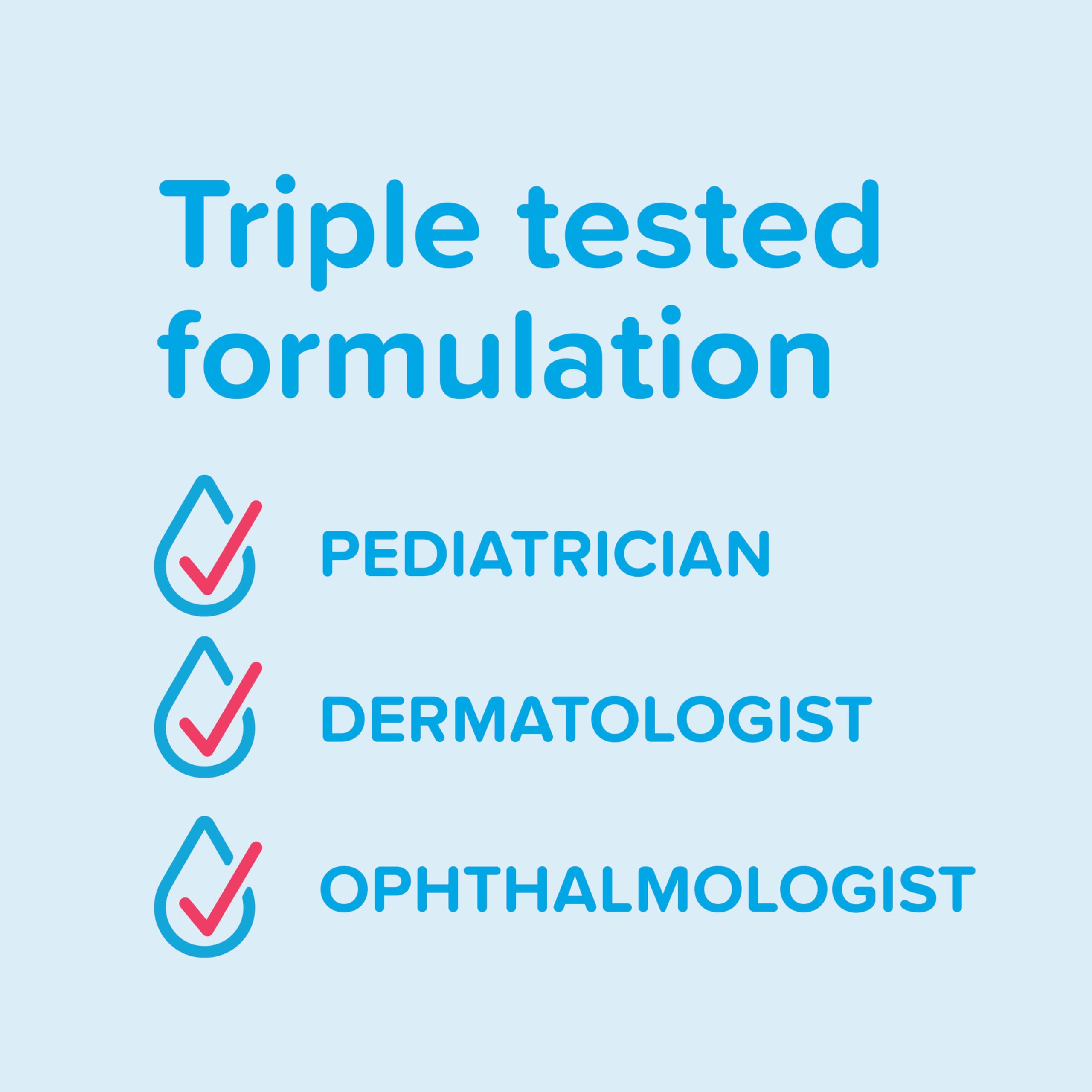Hypoallergenic pediatrician-tested label on Johnson's Baby wash for sensitive skin