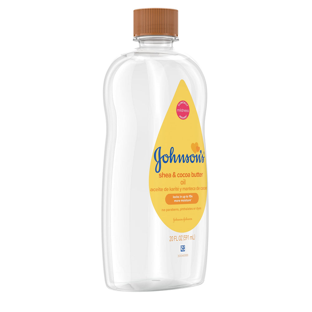 Johnson's Baby Oil ideal for after-bath damp skin routine.