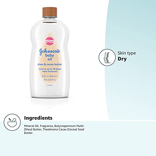 Johnson's Baby Oil clinically tested for gentle skin care.