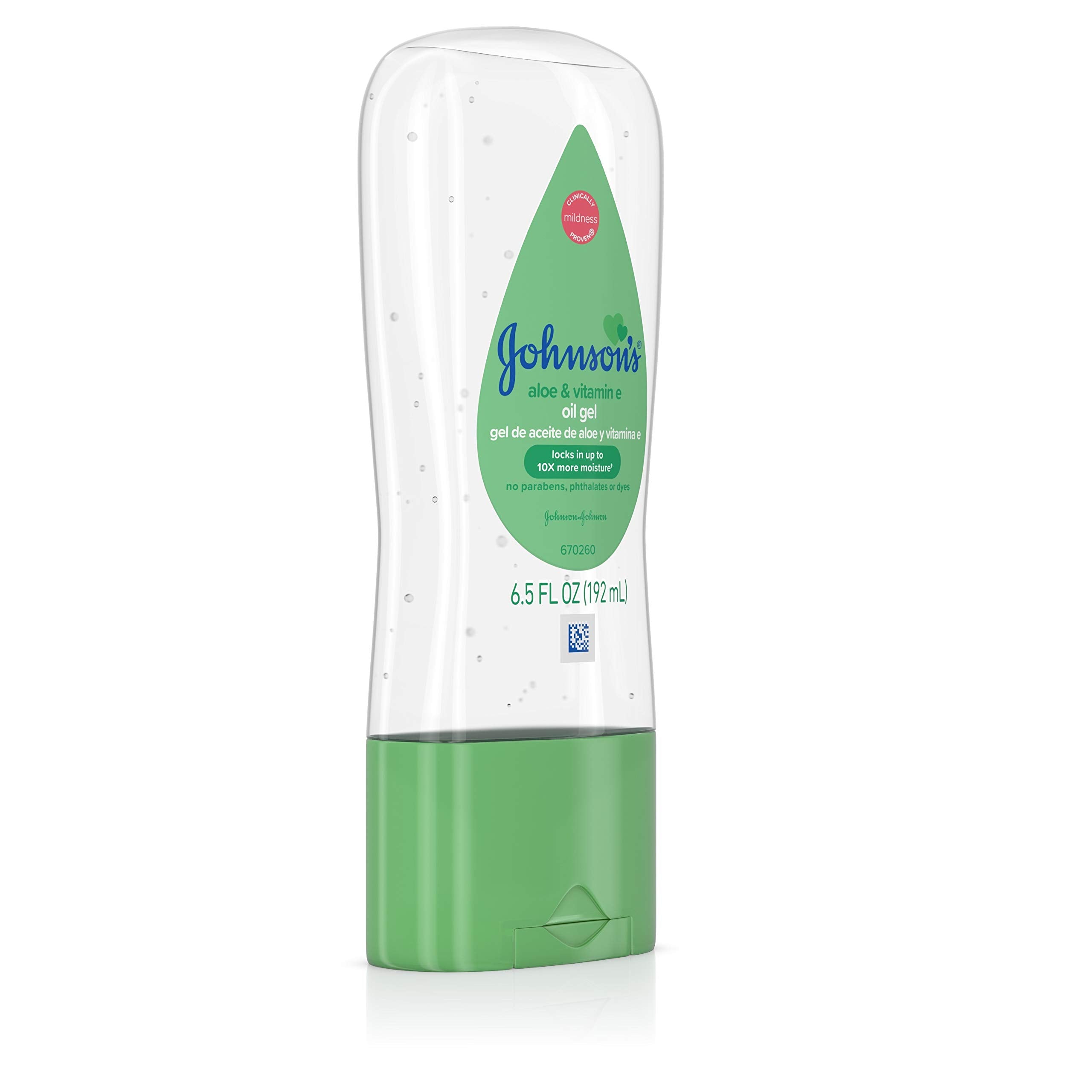 Johnson's Baby Oil Gel forms a silky moisture barrier to reduce dryness