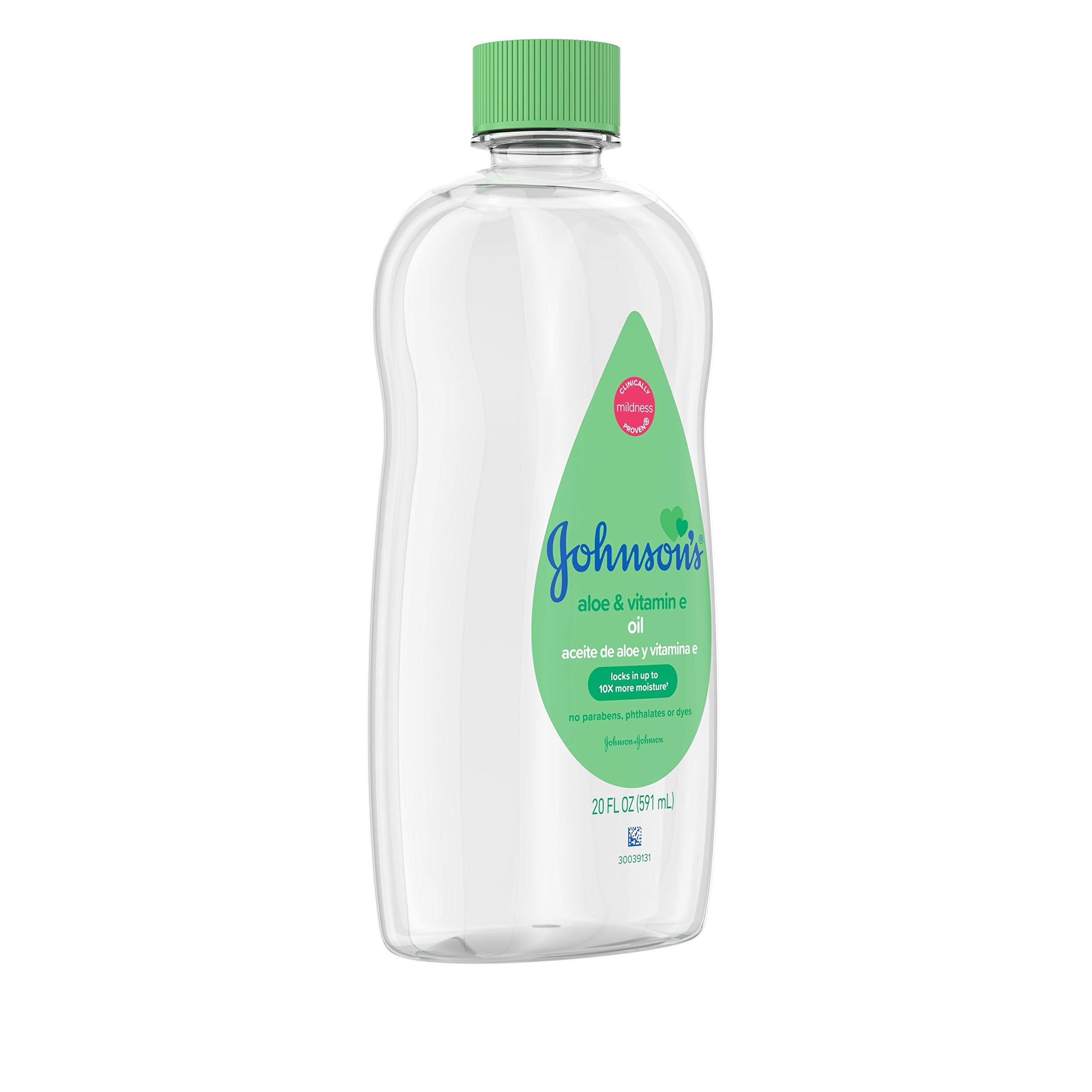 Johnson's Baby Oil during massage session supports bonding with baby.