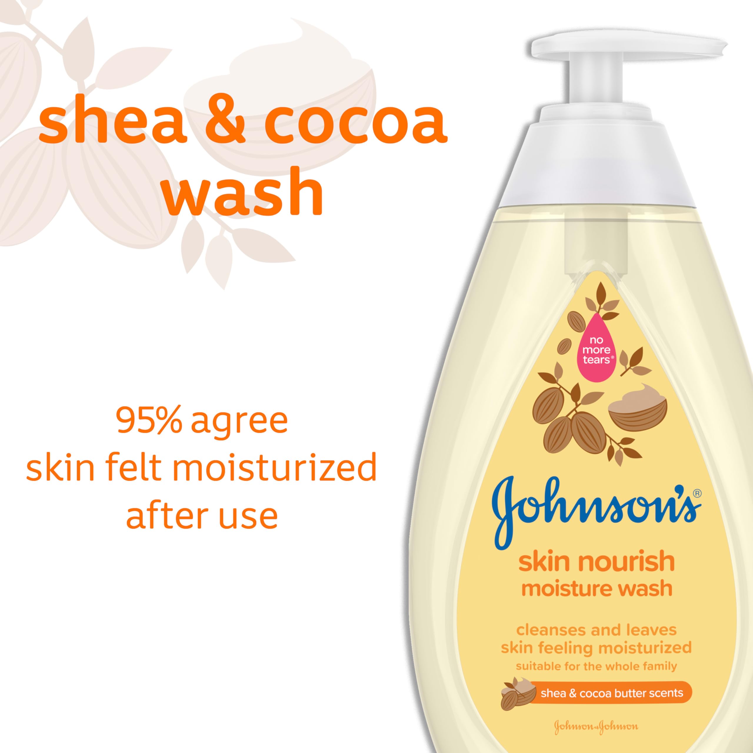 Creamy lather close-up from Johnson's Skin Nourish Moisture for soft skin