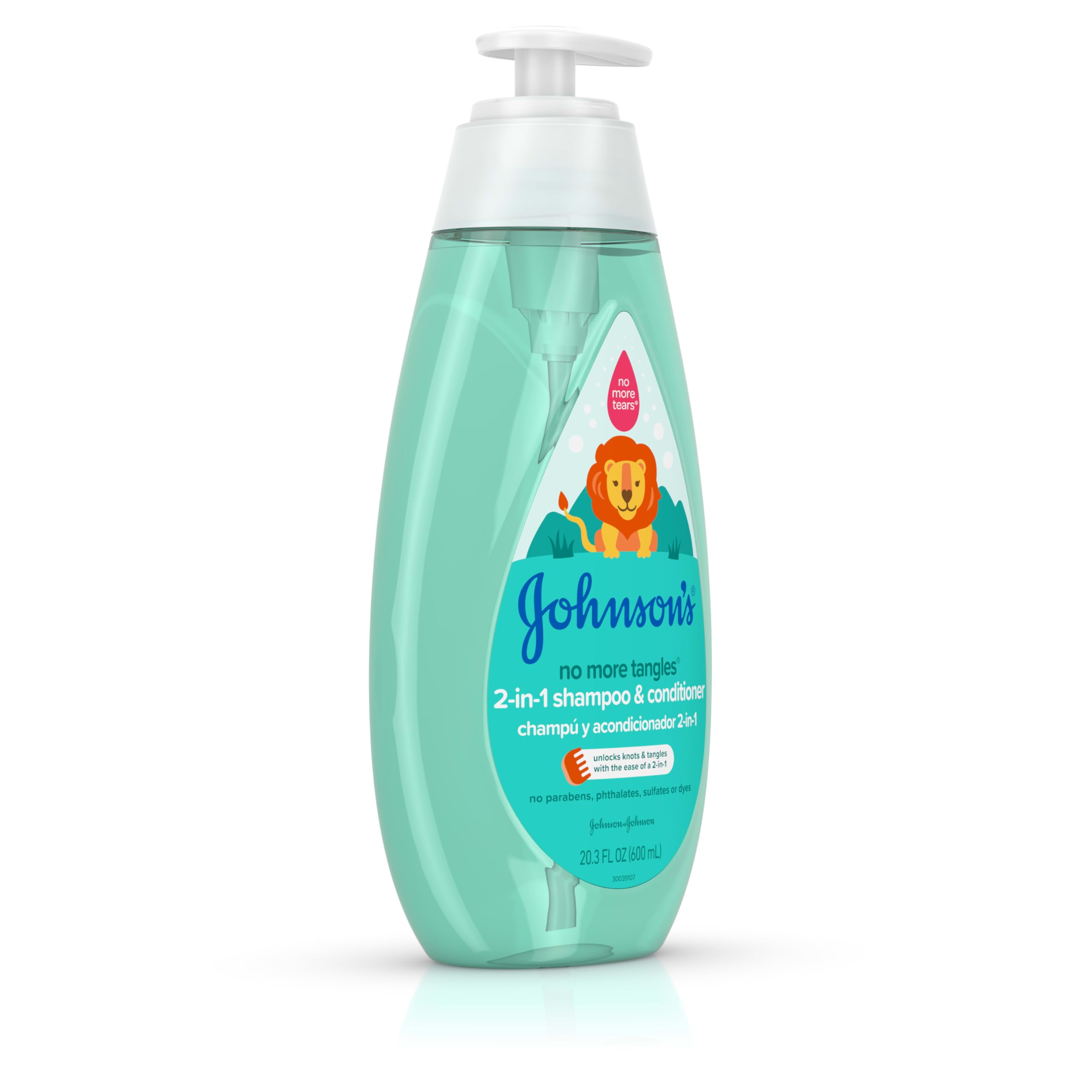 Pediatrician-tested badge on Johnson's packaging supports trusted use.