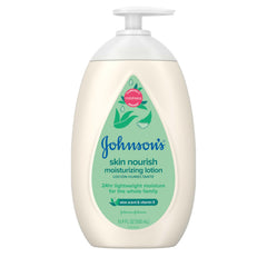 Johnson's Skin Nourish bottle pour for easy daily use