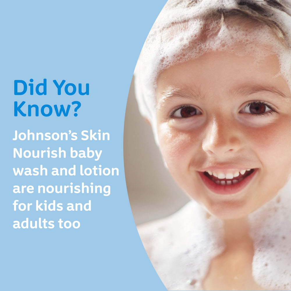 Johnson's Skin Nourish vitamin E enriched formula nourishes skin