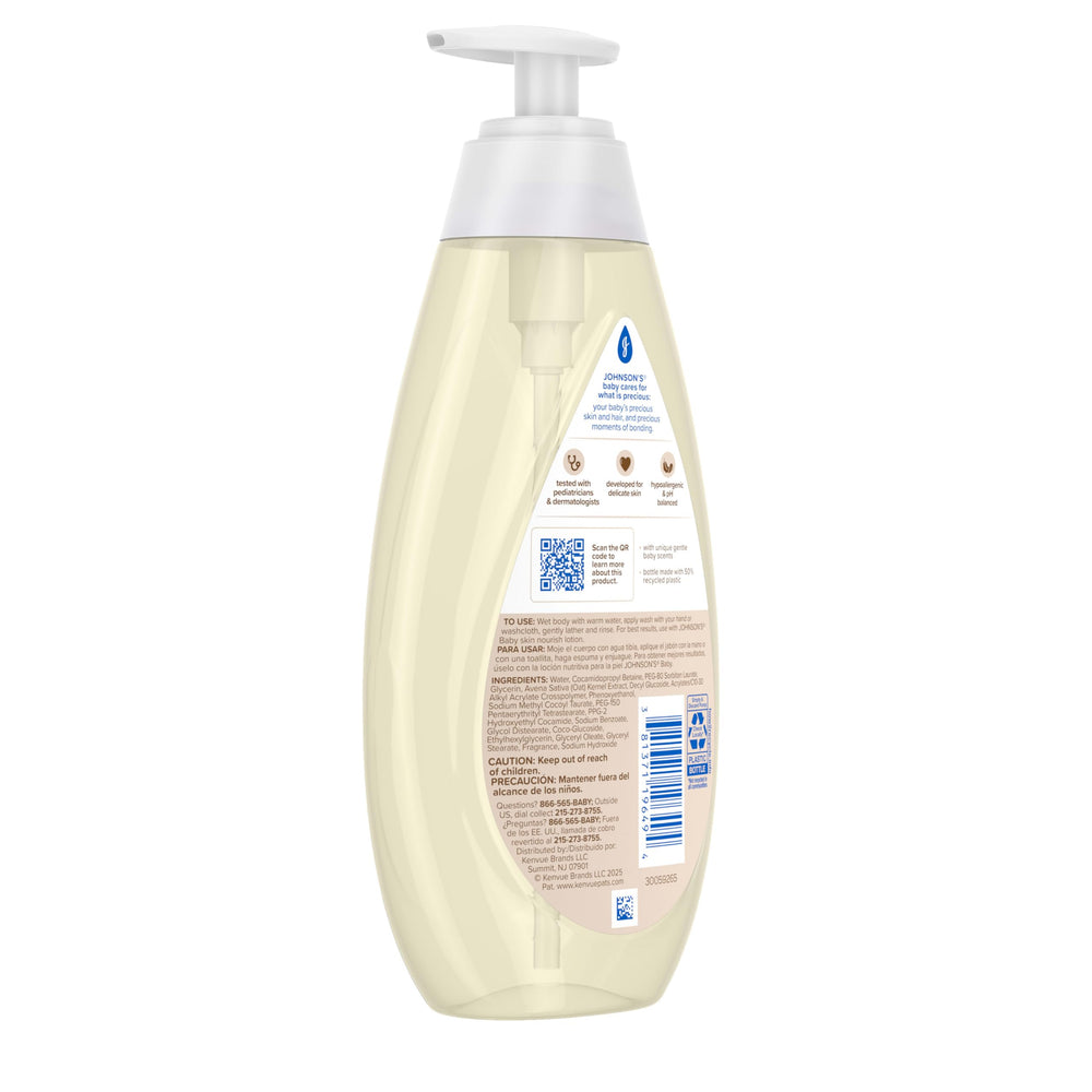 Johnson's Skin Nourishing Moisture bottle made with recycled plastic