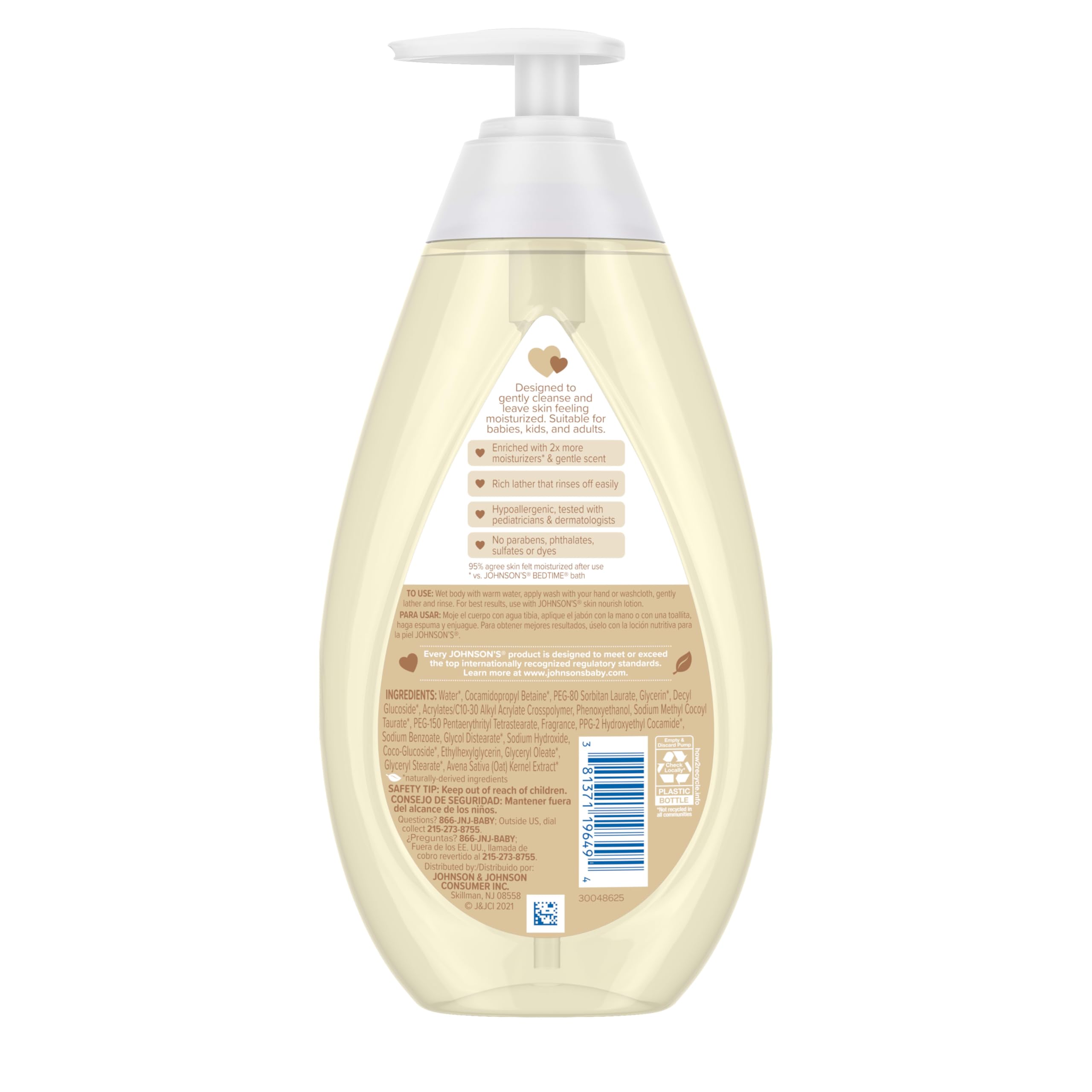 Johnson's Skin Nourishing Moisture bathroom setup featuring clean, gentle care