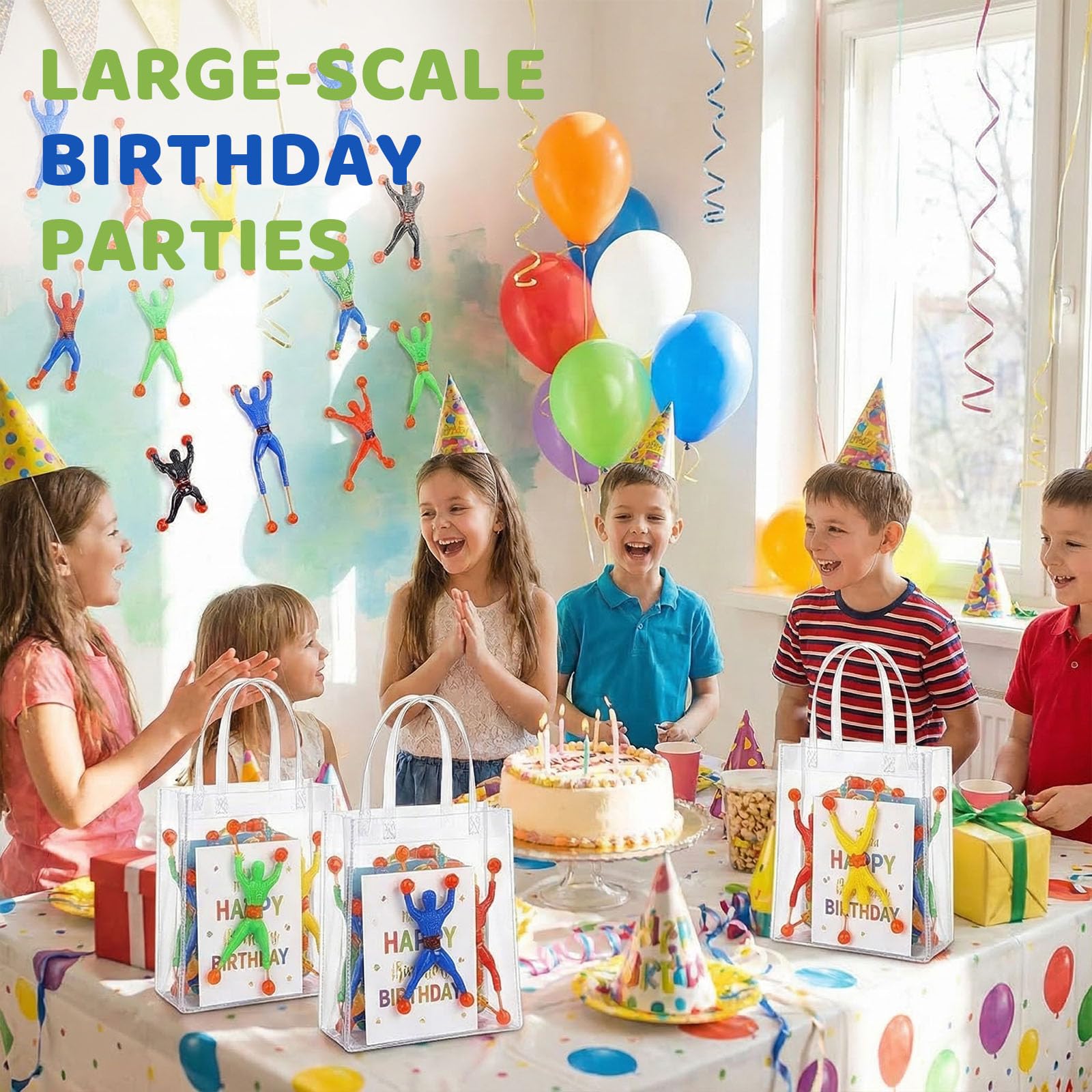 JOHOUSE stretchy durable climbers with elastic limbs for repeated tumbling fun.