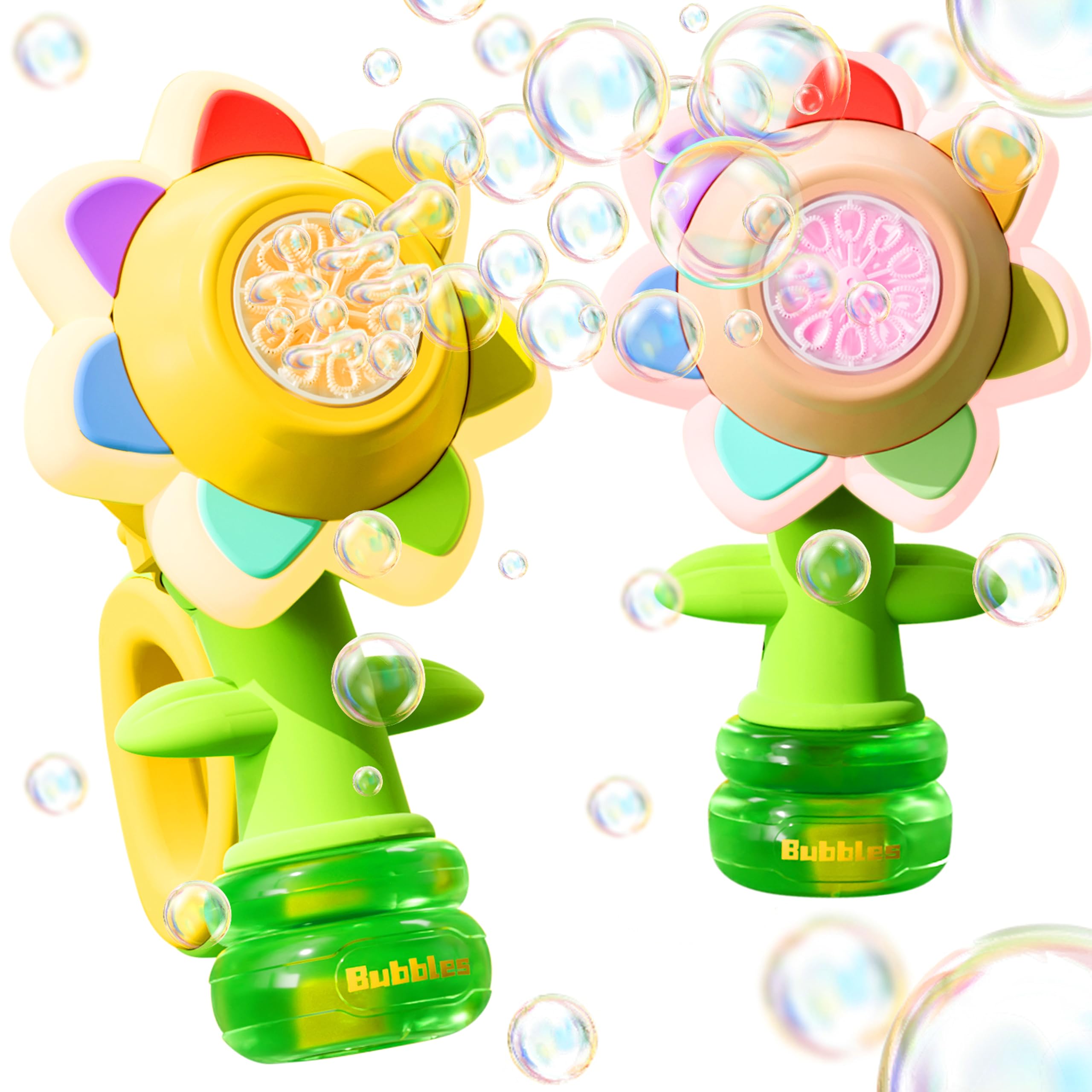 JOI MEW 2-pack bubble guns with LEDs for bright outdoor fun