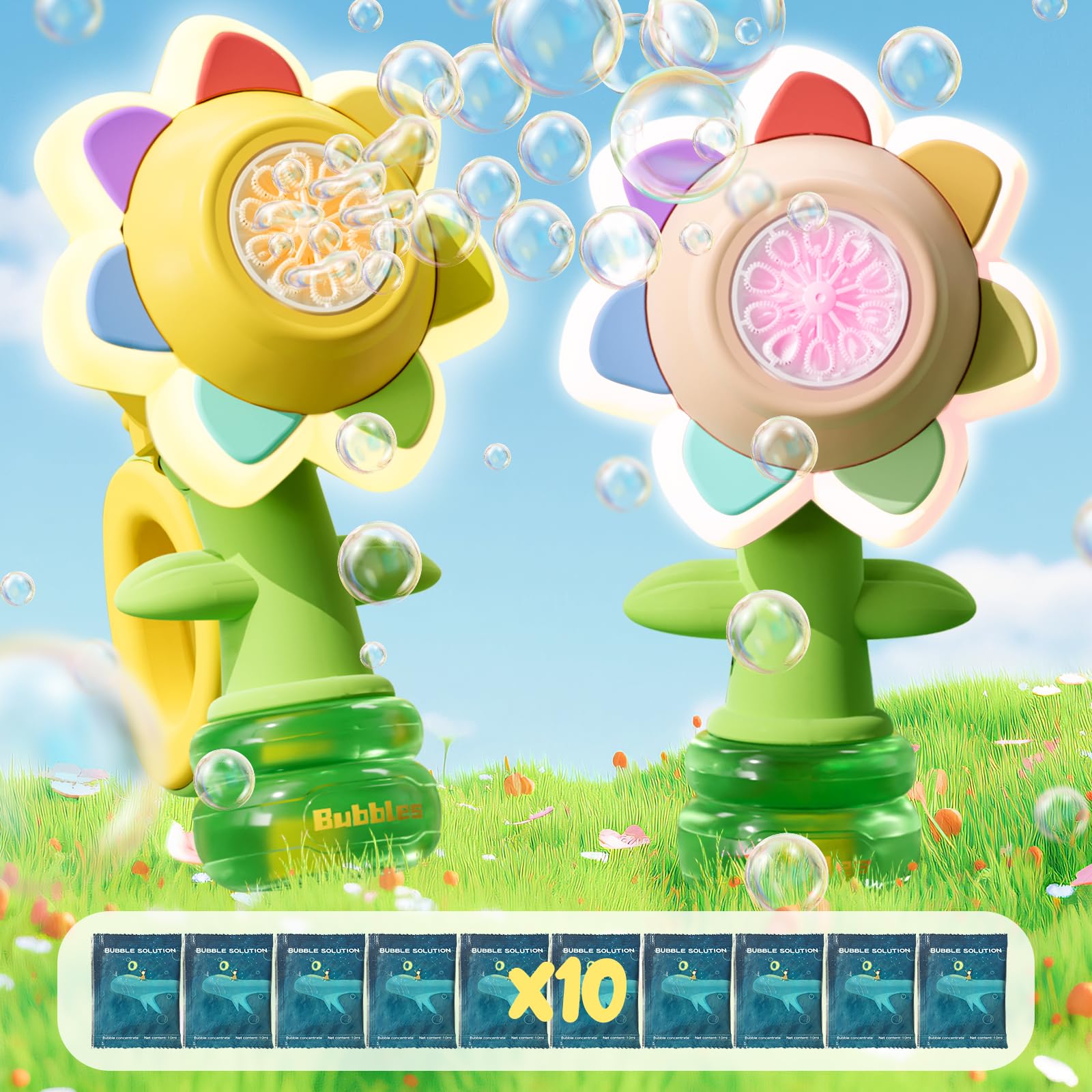 JOI MEW dual bubble guns encourage group play and giggles