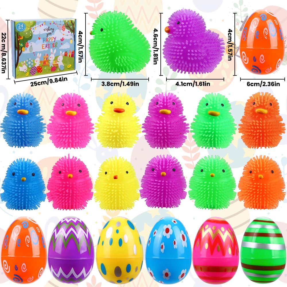 JOICEE LED duck puffer ball brightens sensory Easter play