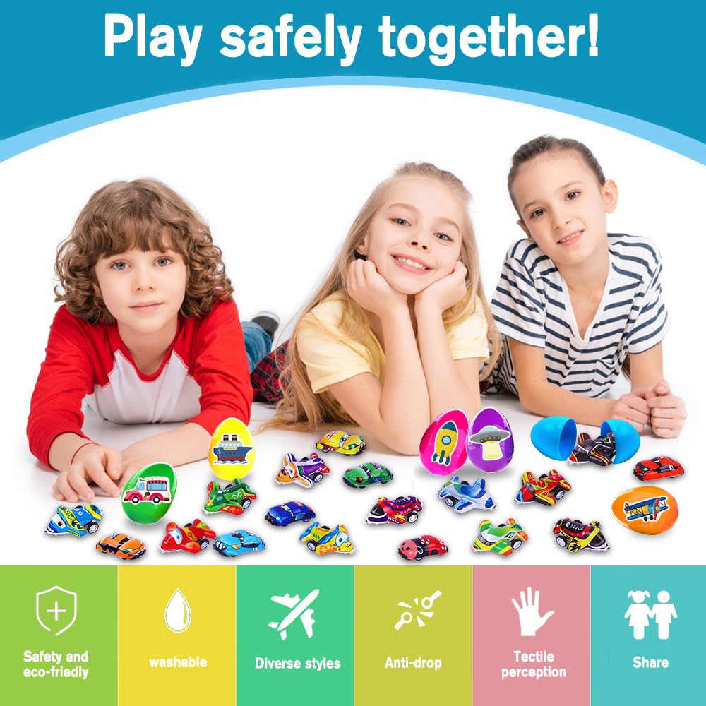 JOICEE colorful Easter eggs in safe plastic material