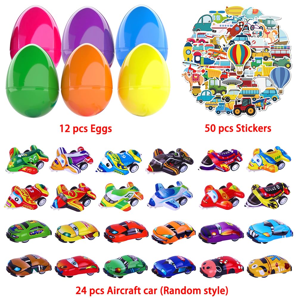 JOICEE Easter eggs include car and plane stickers for extra decoration