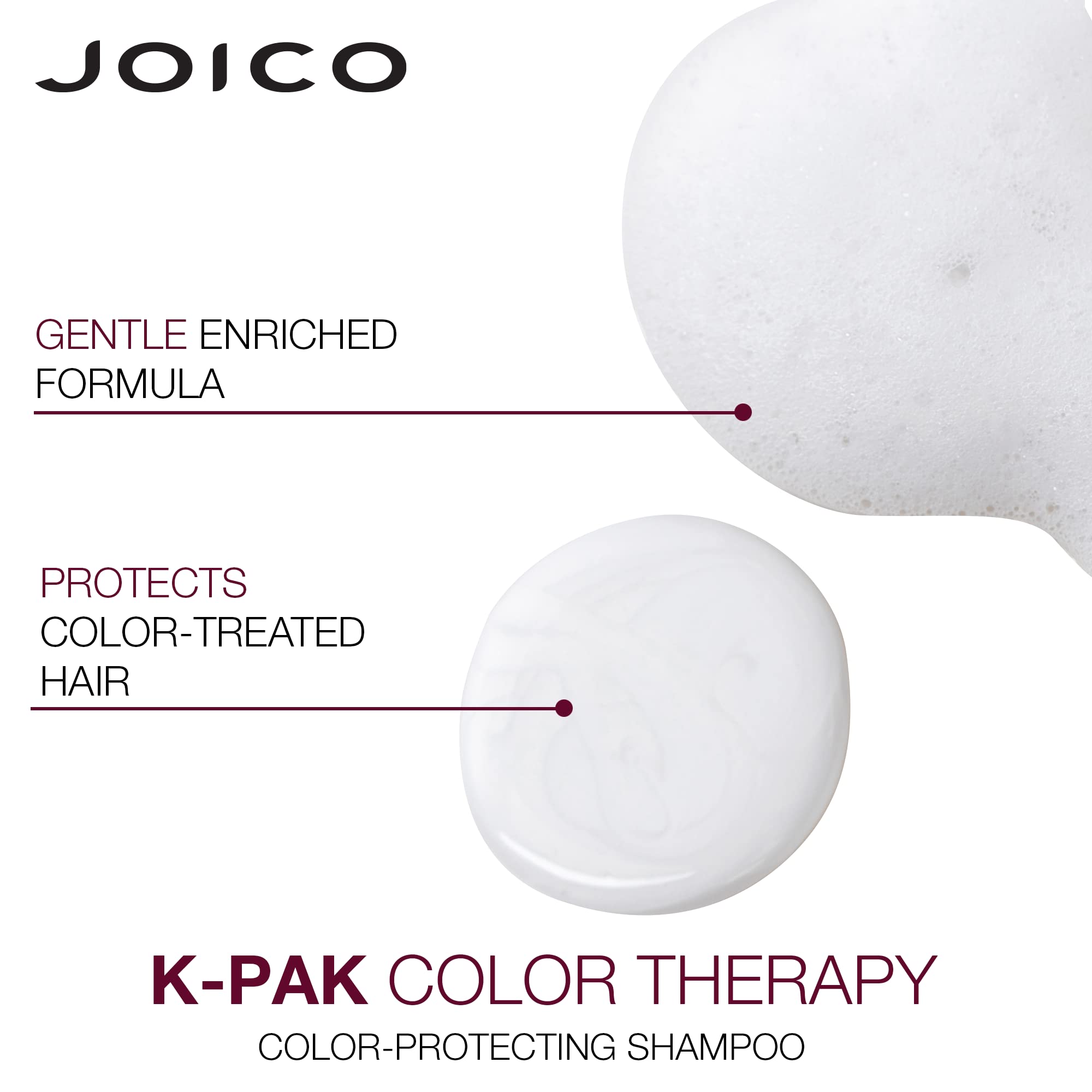 Joico K-Pak Color Therapy Conditioner hair swatch demonstrates shine and smoothness