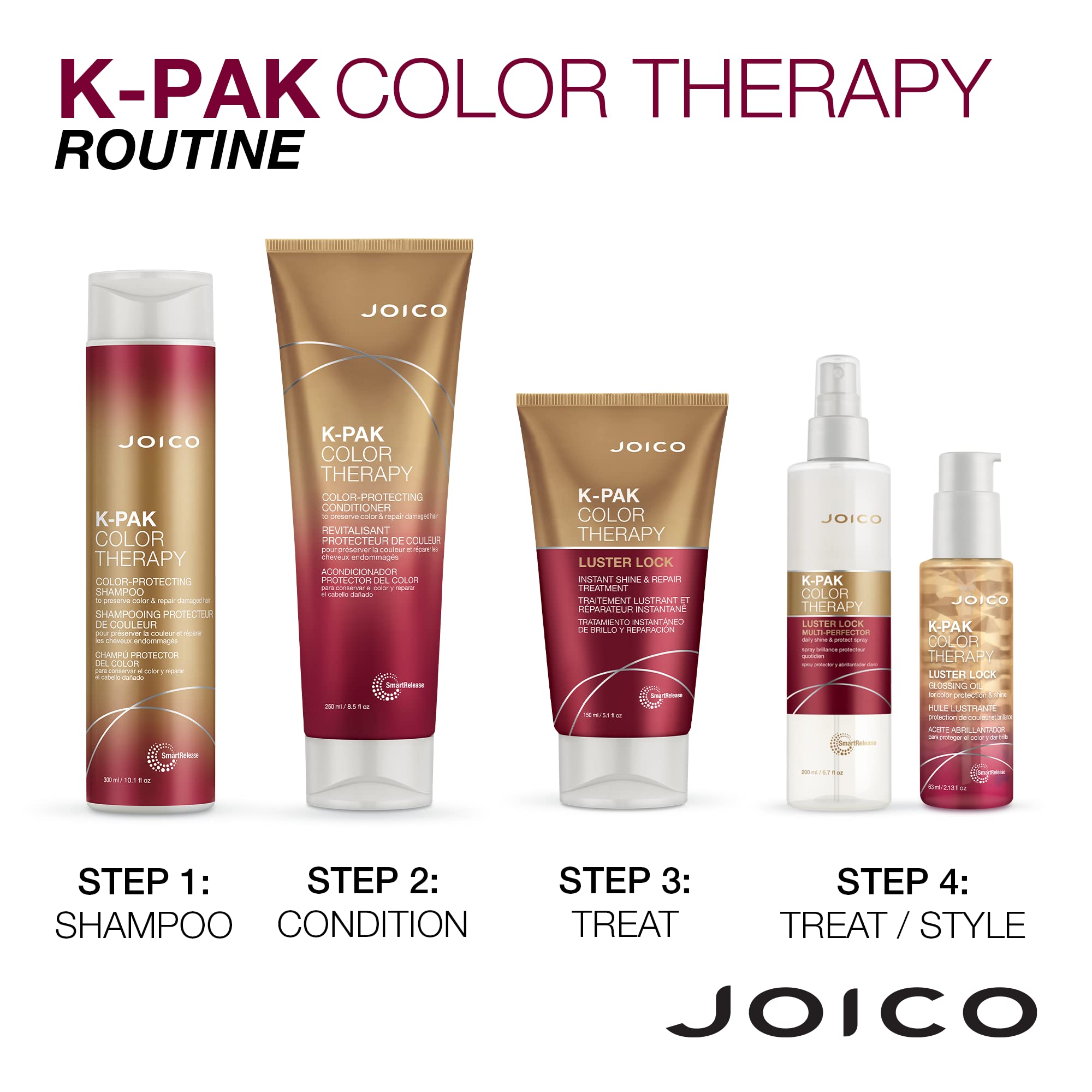 Joico K-Pak Color Therapy outer packaging detail shows color-safe care
