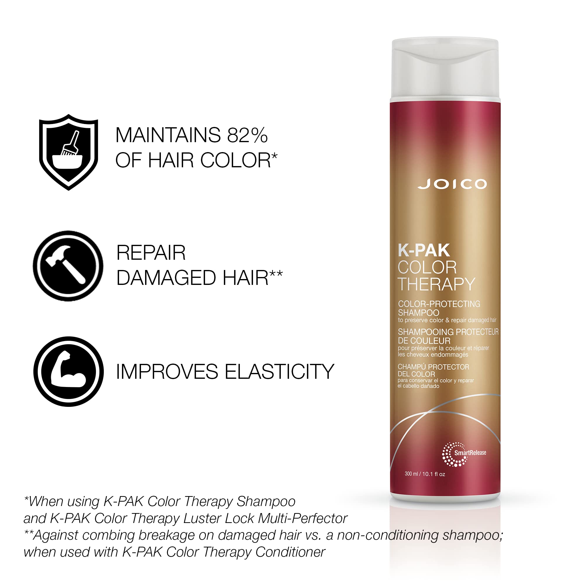 Joico K-Pak Color Therapy Shampoo lather close-up highlights cushiony foam and gentle cleanse
