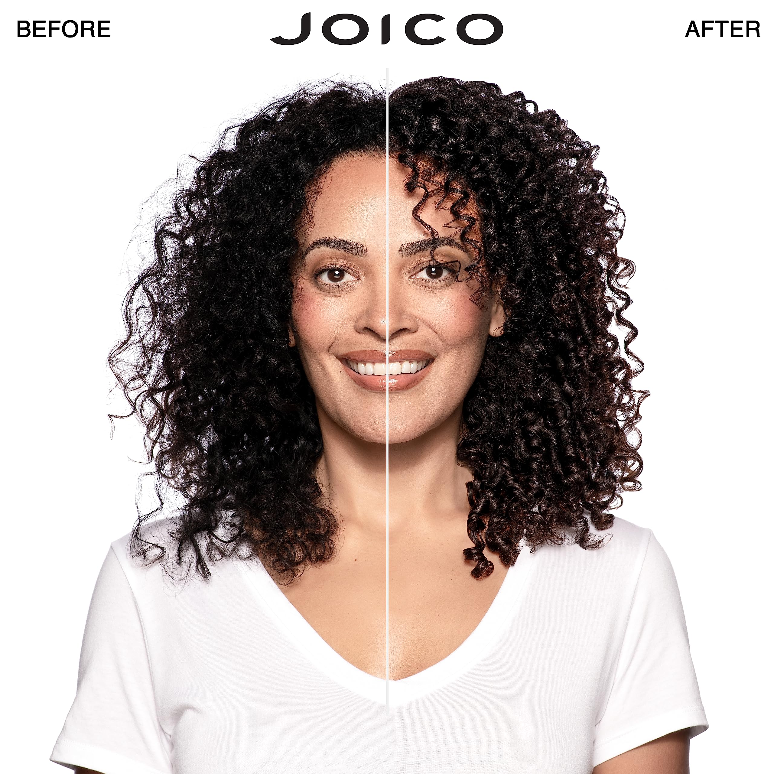 Joico Moisture Recovery conditioner bottle front view highlighting detangling and elasticity.