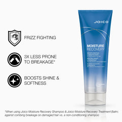 Joico Moisture Recovery conditioner swatch showing detangling and softness.