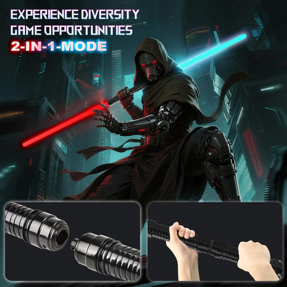 JOINBO saber 7-color LED showing vibrant color changes for kids' battles.