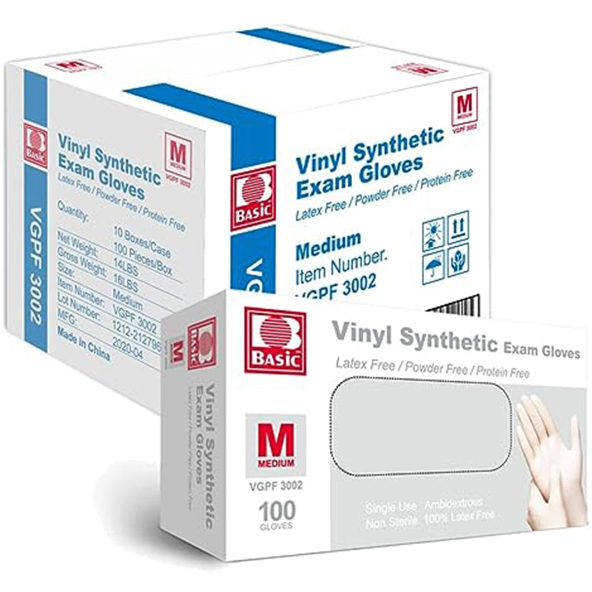 Jointown Basic vinyl gloves in box packaging for quick access and organized storage.