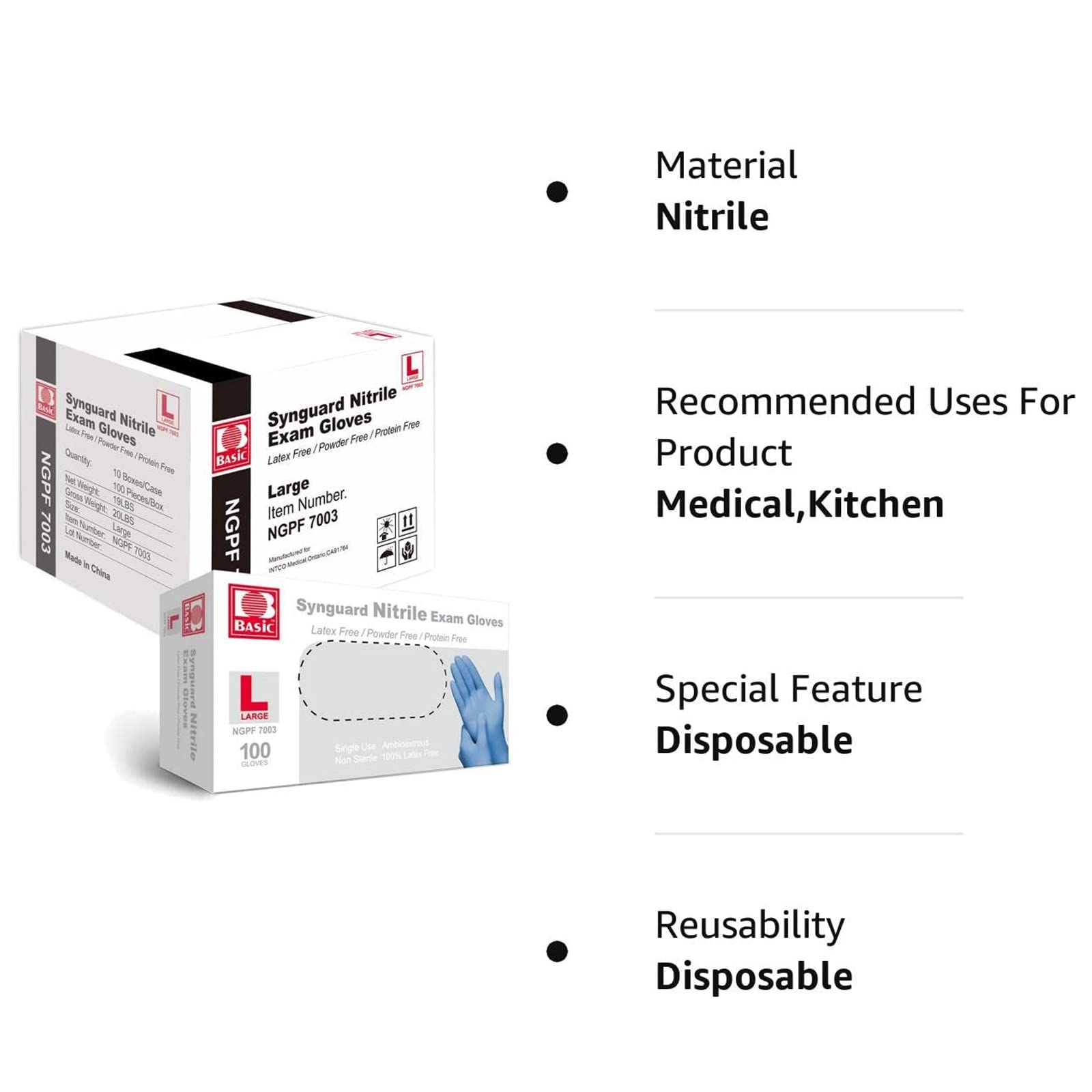 Jointown case of 1,000 blue nitrile gloves keeps inventory ready.