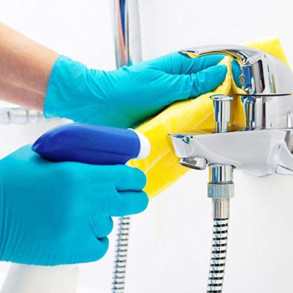 Jointown blue nitrile gloves palm and finger thickness suited for many tasks.