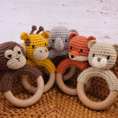 Joliecraft nursery-ready bear rattle complements woodland décor and gifts