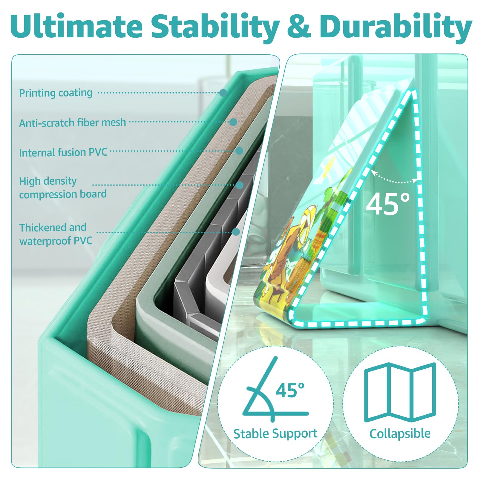 Jollcma bath is easy to clean and quick to dry.