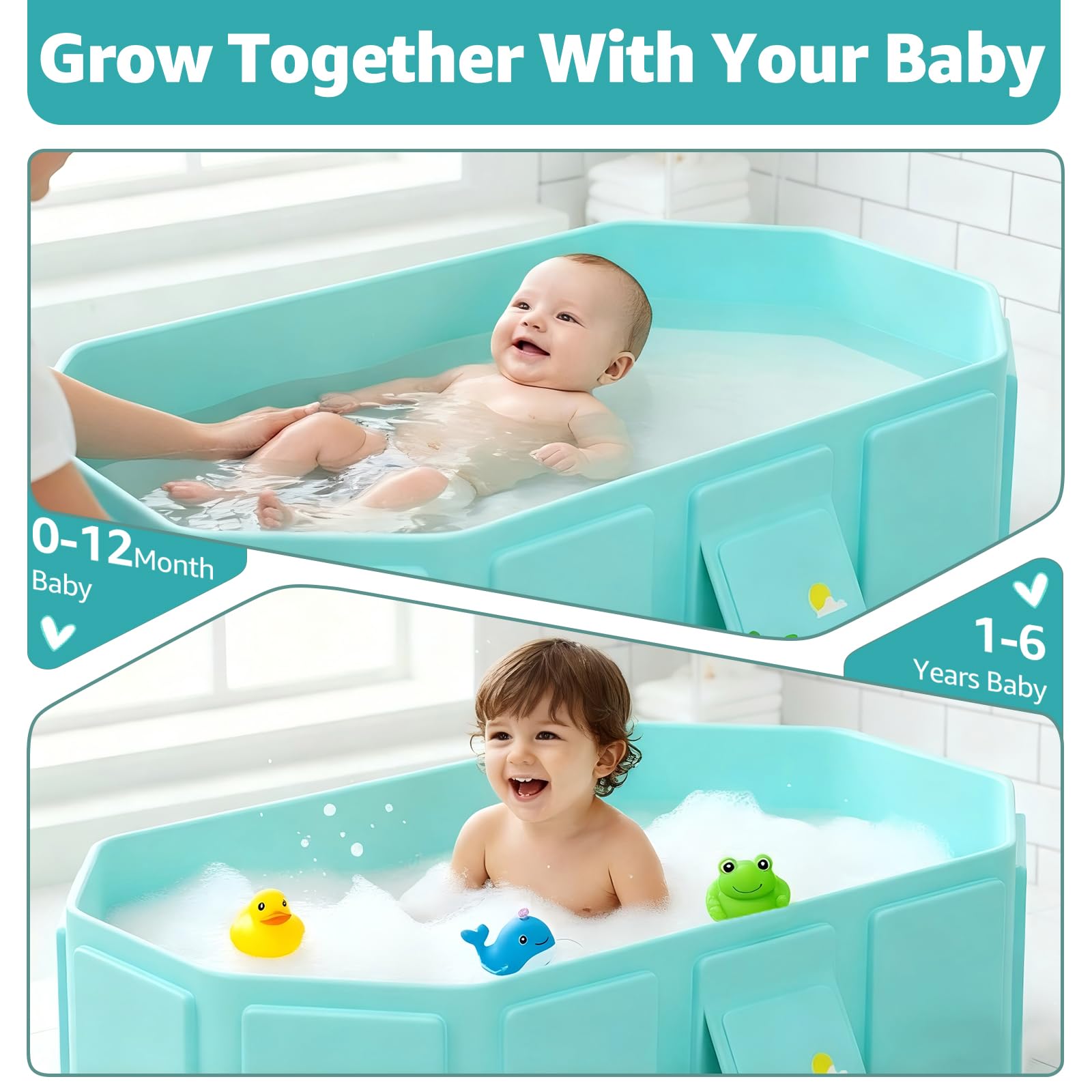 Jollcma collapsible tub offers sturdy construction for years.