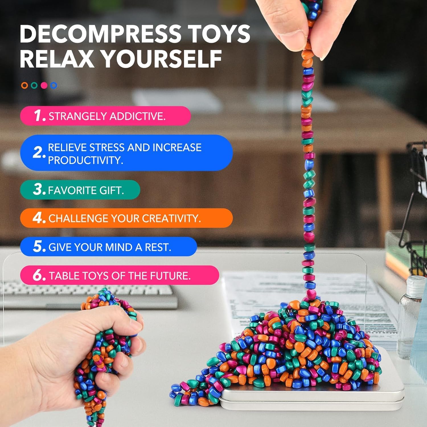 Jollicube 350pcs fidget gift set ideal for adults and desk use