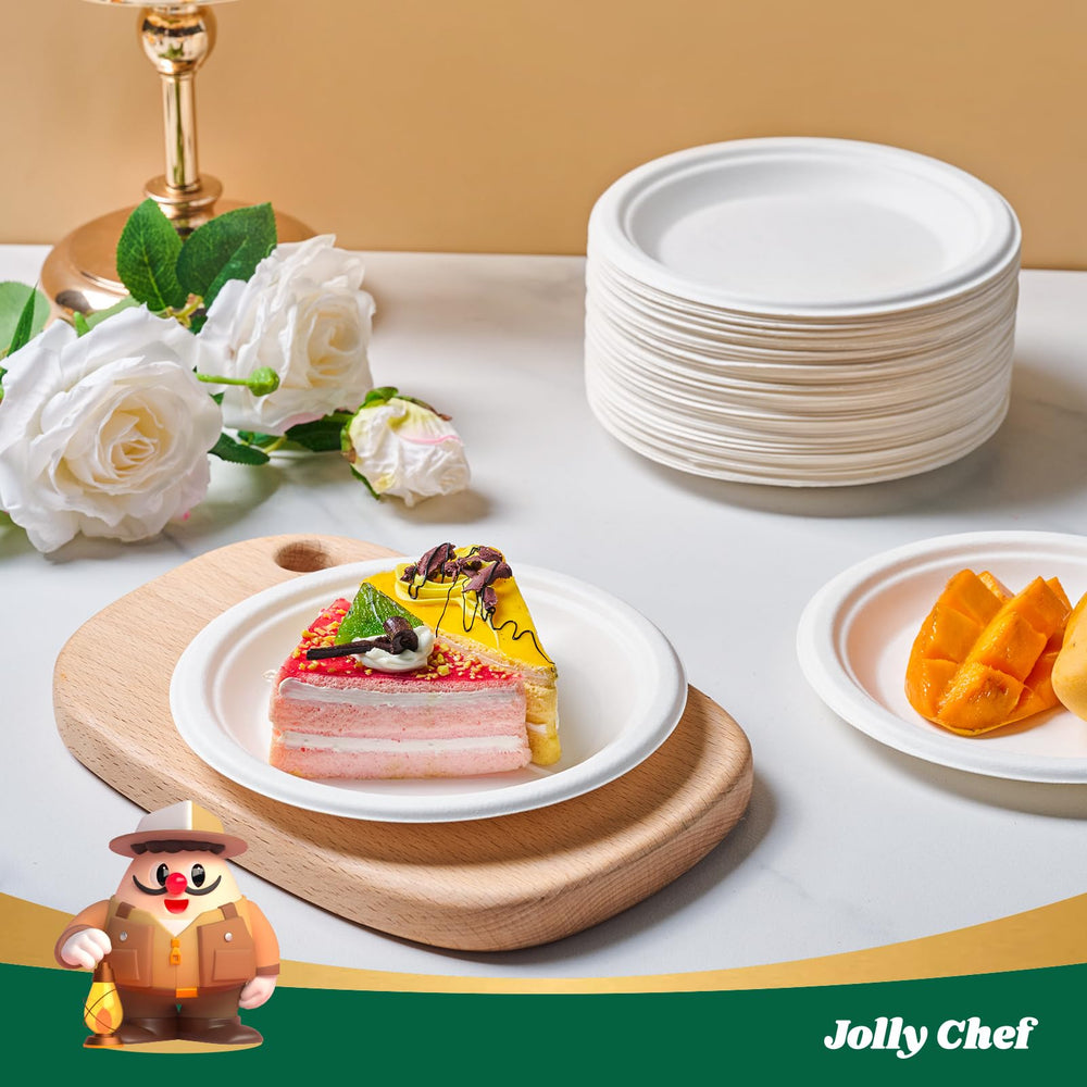 Dessert served on JOLLY CHEF plate with clean white finish.