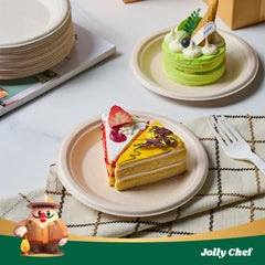 JOLLY CHEF bagasse-bamboo material close-up showing sturdy, biodegradable composition