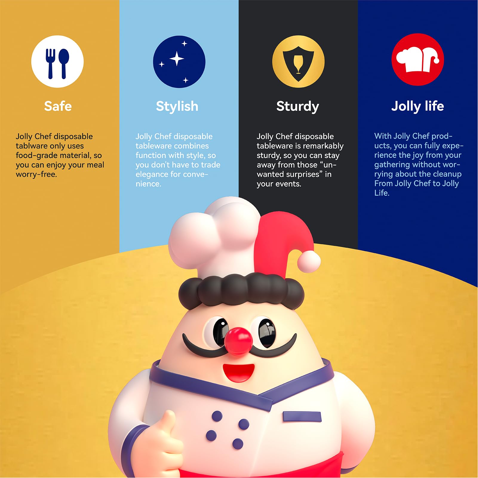 JOLLY CHEF upgraded packaging design ships randomly.