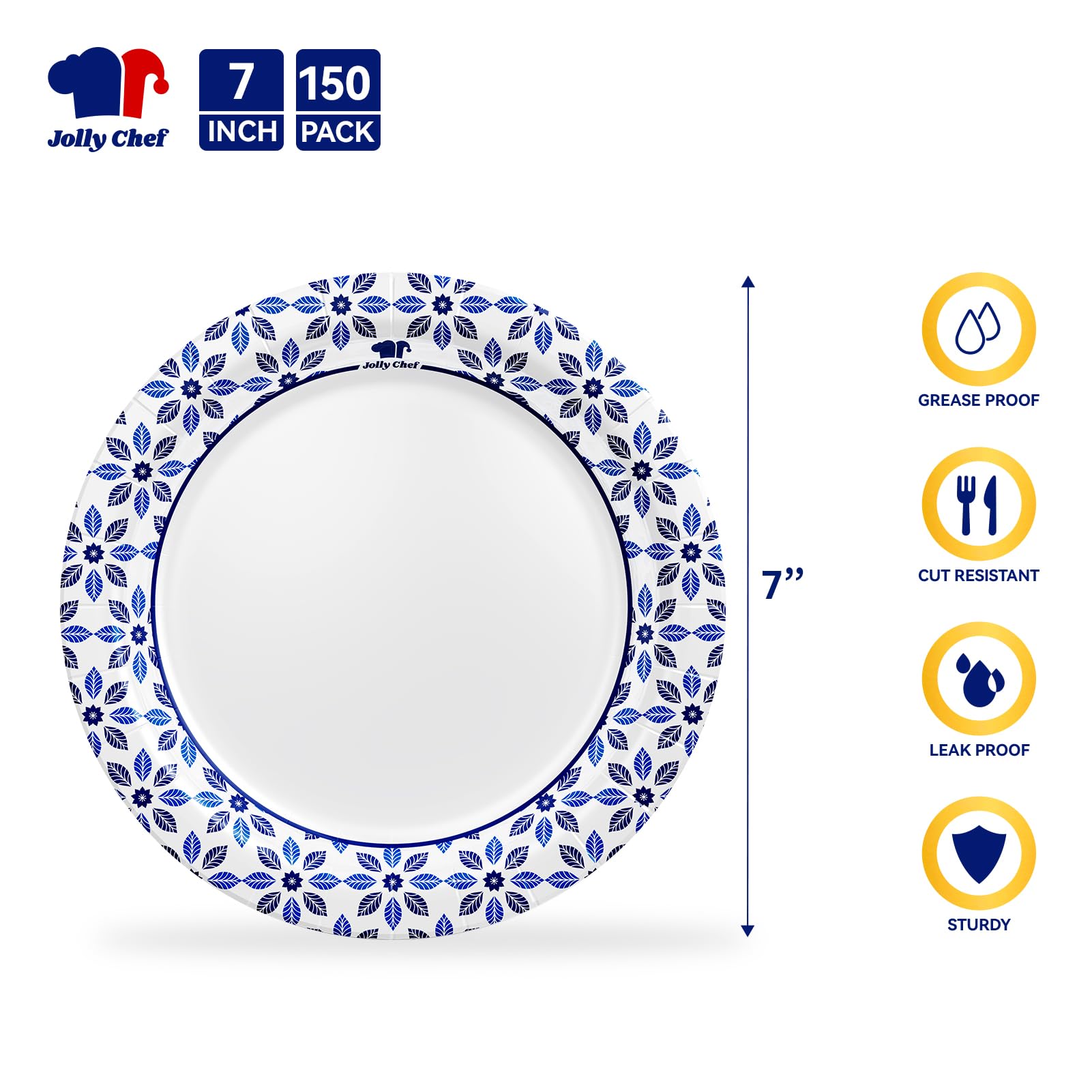 JOLLY CHEF plate microwave-safe for quick reheats.