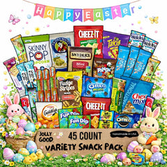 Jolly Good Snacks Box gift-ready packaging showcasing thoughtful presentation for celebrations.