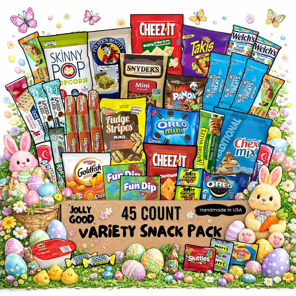 Jolly Good Snacks Box shareable snack box for gatherings and office breaks.